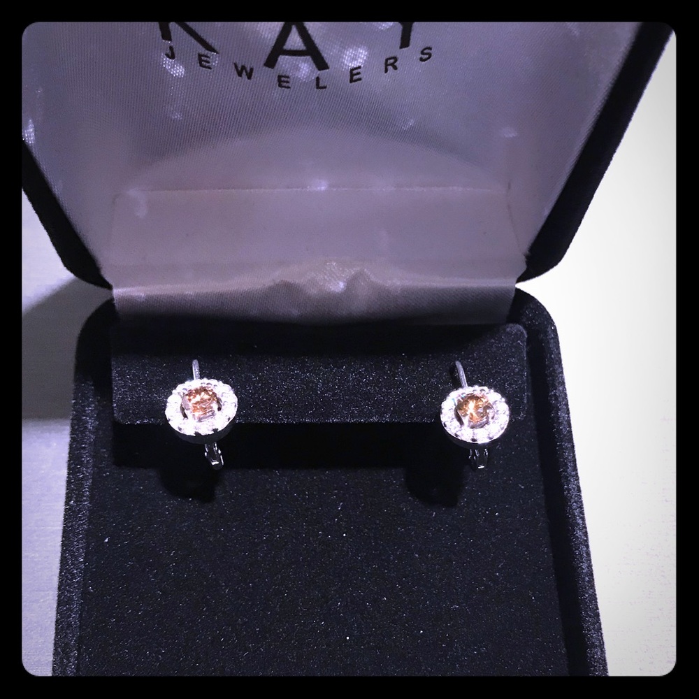 Levian Chocolate and White Diamond Earrings